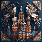 Аватарка канала Москва, плитка, два орла