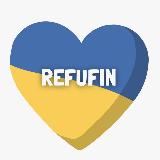 Аватарка канала REFUFIN Волонтери | Допомога українцям у Фінляндії 🇫🇮💛