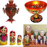 Аватарка канала Хохлома, портрет на матрешке, деревянные игрушки и сувениры